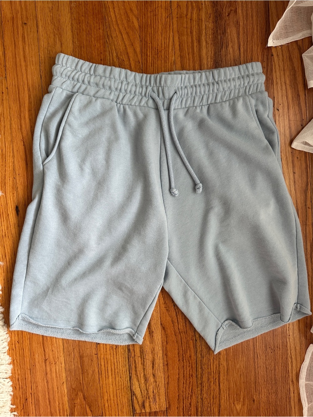 H&M Men's Light Blue Drawstring Casual Shorts